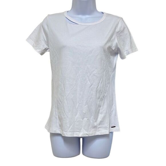 Revolve n:philanthropy White Harlow T Shirt Cutout Crewneck NWT Distressed - Picture 3 of 12